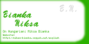 bianka miksa business card